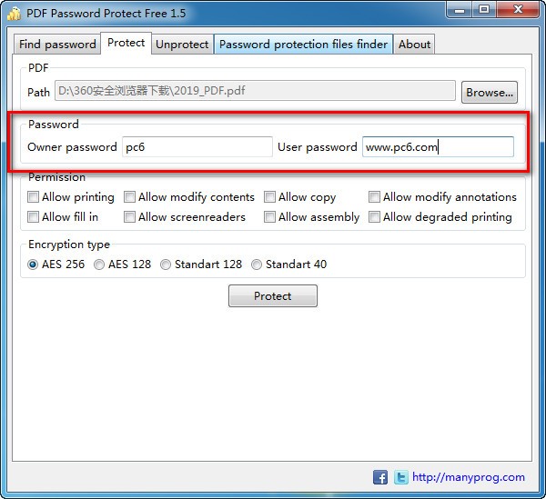 PDF Password Protect Free(PDFļ)
