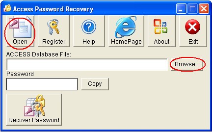 Access Password Recovery(ָ)