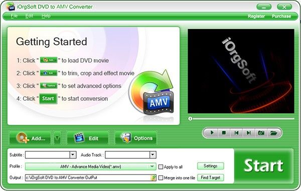iOrgSoft DVD to AMV Converter(DVDƵ¼)
