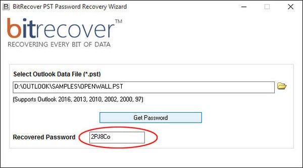 BitRecover PST Password Recovery Wizard(pstĵָ)