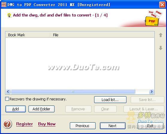 DWG to PDF Converter 2011 MX