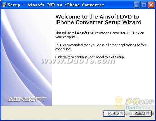 Ainsoft DVD to iPhone Converter