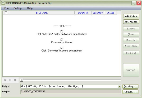 Allok OGG MP3 Converter(Ƶת)