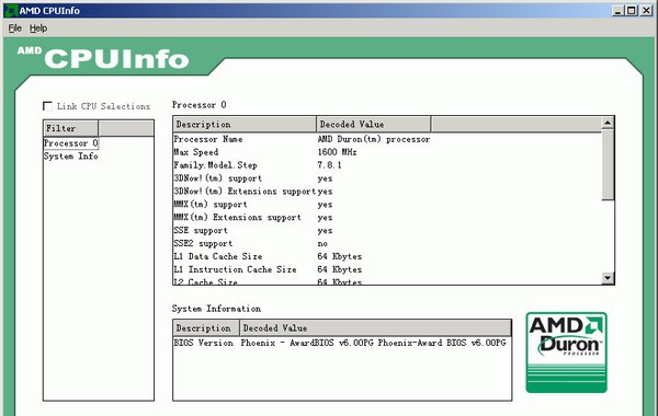 AMD CPUInfo(AMD CPU⹤)