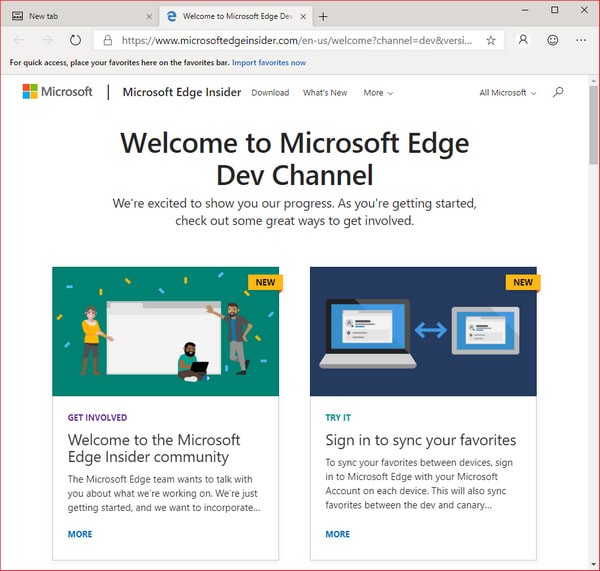 Microsoft Edge Dev(Chromium Edge)