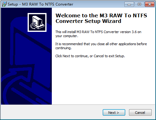 M3 RAW To NTFS Converter(NTFSӲ޸)