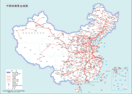 全國鐵路客運線路示意圖高清版