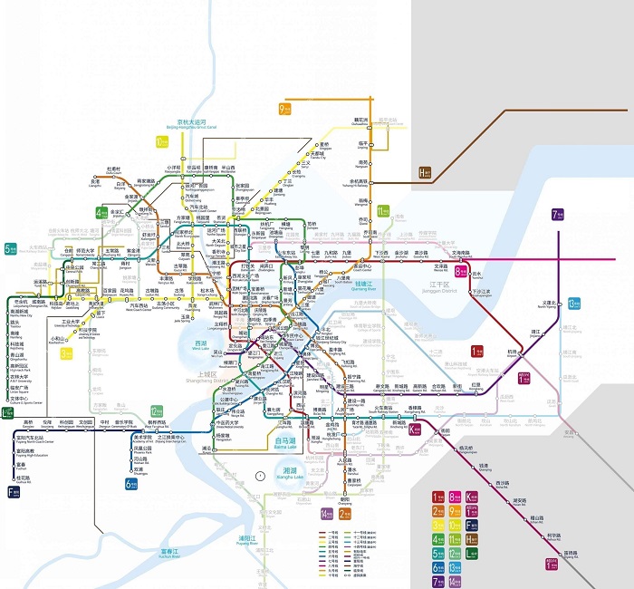 杭州地鐵規劃圖2030終極版