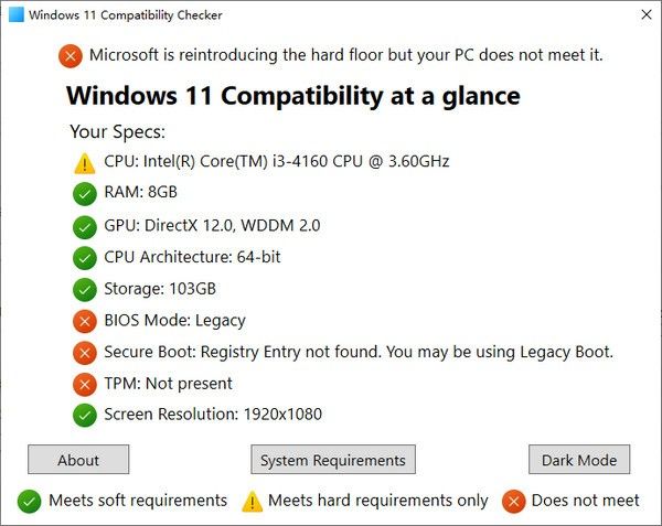 Windows 11 Compatibility Checker(win11升级检测工具) V2.5绿色版 - 新鲜发布论坛 - 最新动态 - 小轻秀场