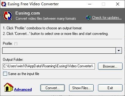 Eusing Free Video Converter(视频转换器)