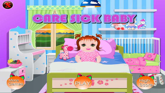Care Sick Little Baby for Kids Education