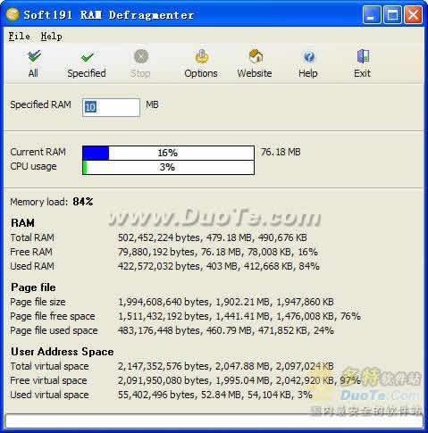 Soft191 RAM Defragmenter
