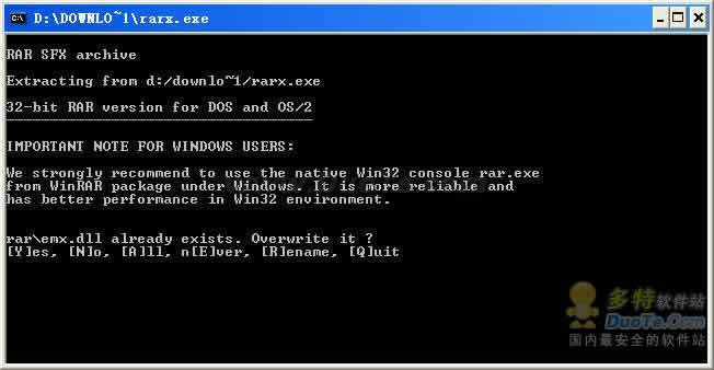 RAR  for DOS