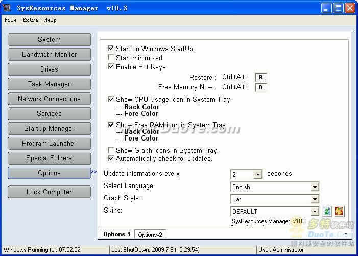 SysResources Manager