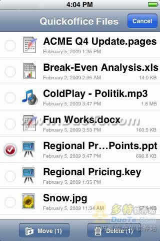 Quickoffice Files ĵ