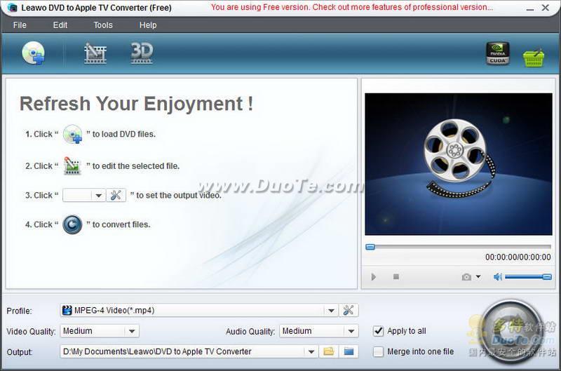 Leawo Free DVD to Apple TV Converter