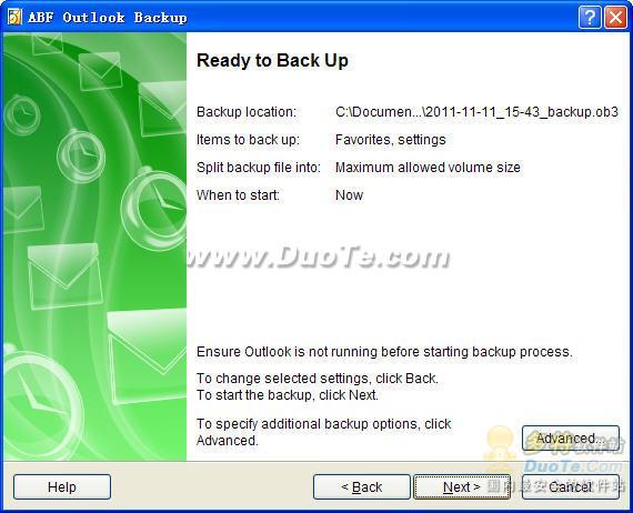 ABF Outlook Backup