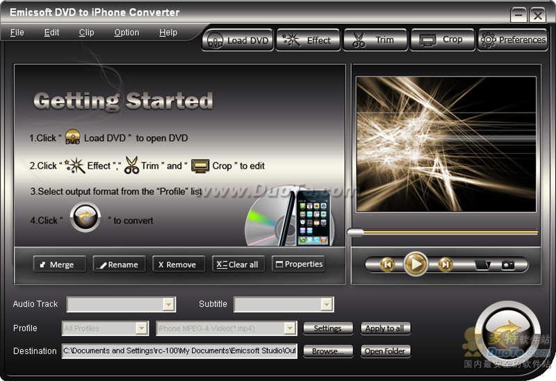 Emicsoft DVD to iPhone Converter