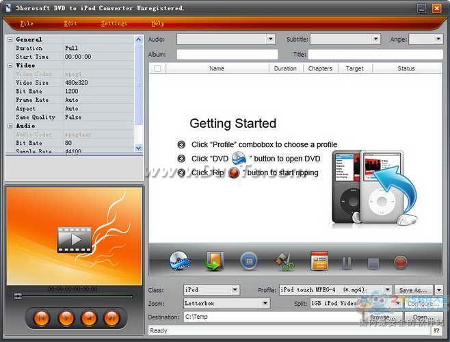 3herosoft DVD to iPod Converter