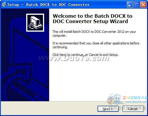 Batch DOCX to DOC Converter