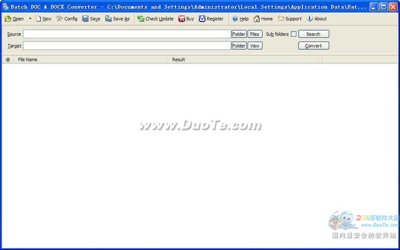 Batch DOCX to DOC Converter