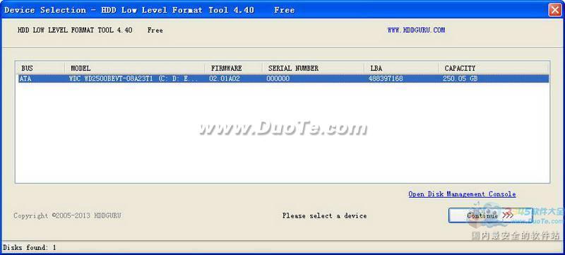 HDD Low Level Format Tool