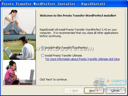Presto Transfer WordPerfect