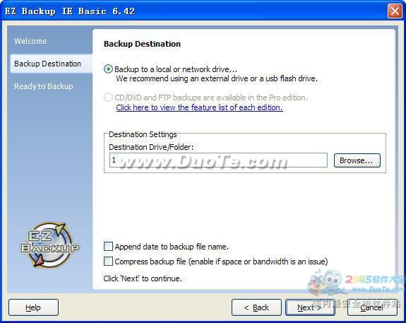 EZ Backup IE