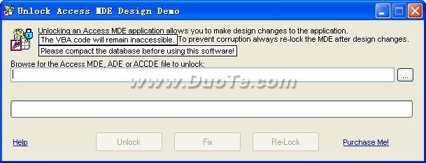 Unlock Access MDE Design