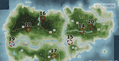 孤岛惊魂3记忆卡位置分布图