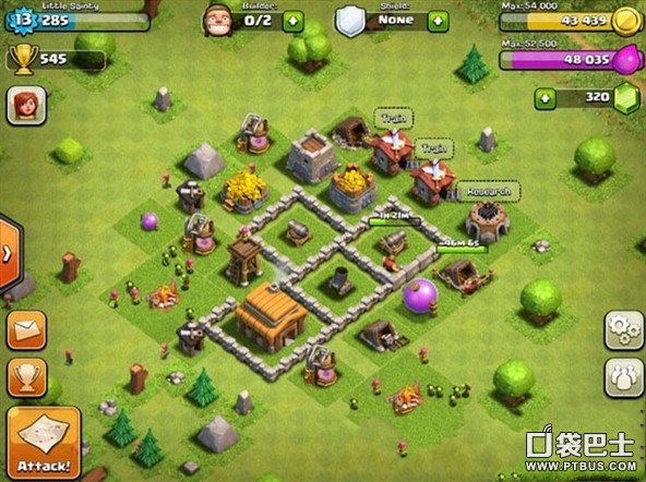 部落战争(Clash of Clans)COC三本发展阵型须知：市政厅为重