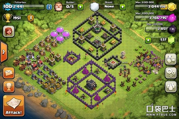 部落战争(Clash of Clans)COC五本卖萌小阵：部落战争布局乐趣无限