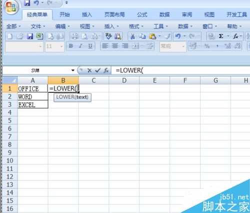 在Excel表格中如何使用Lower函数